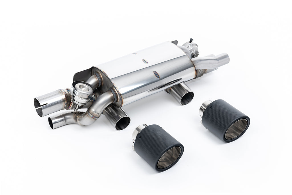 Milltek Valved Rear Silencer for Porsche 991.2 Carrera, Carbon Fibre Tips