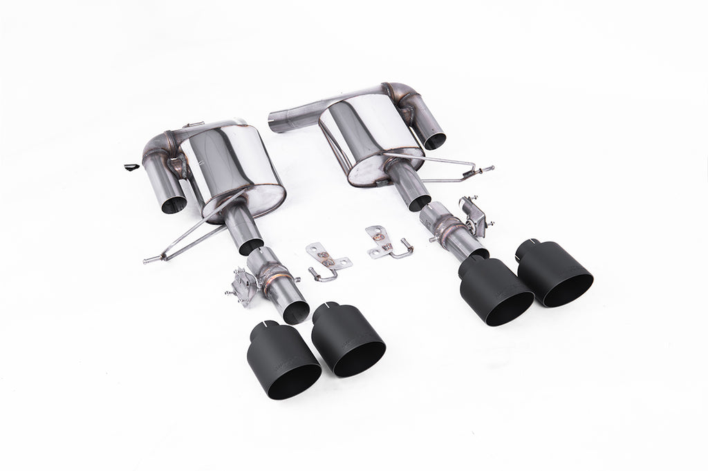 Milltek Valved Rear Silencers for Range Rover Sport SVR L494, GT-115 Black Tips