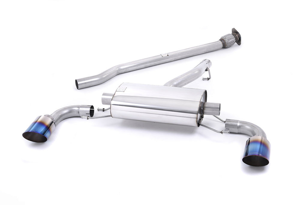Milltek Non-Resonated Cat-Back Exhaust for Toyota GT86 Subaru BRZ, Burnt Titanium Tips