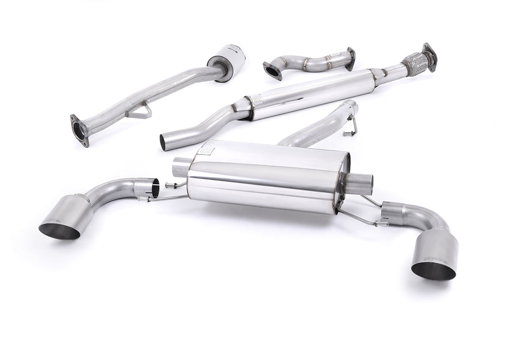 Milltek Resonated Cat-Back Exhaust for Toyota GT86 Subaru BRZ, Brushed Titanium Tips