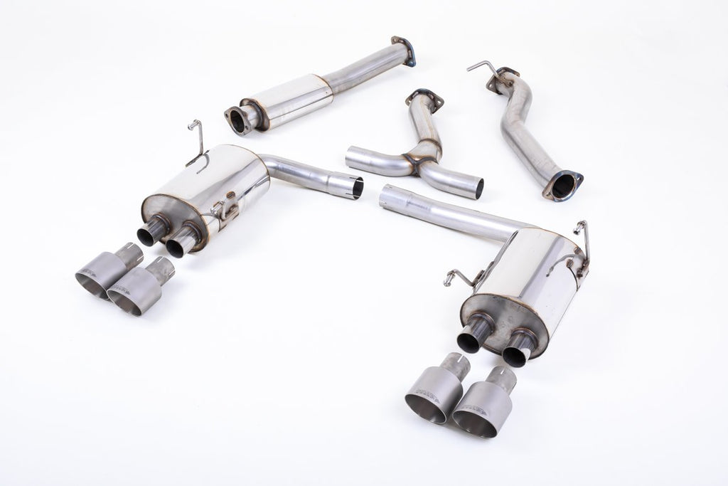 Milltek Resonated Cat-Back Exhaust for Subaru Impreza WRX STi 2014-2021, Brushed Titanium Tips