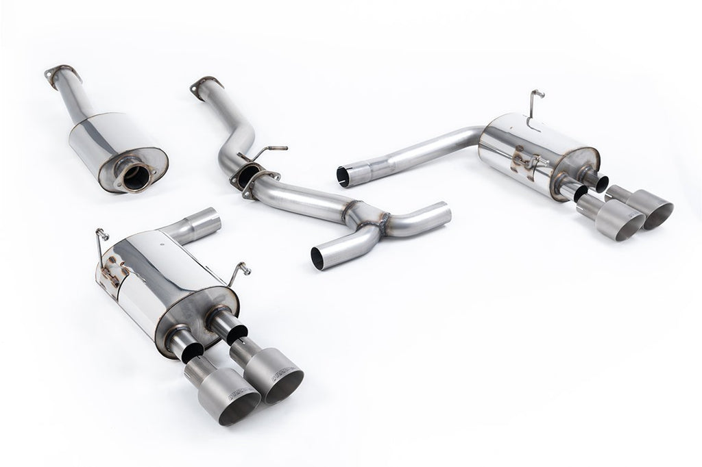 Milltek Resonated Cat-Back Exhaust for Subaru Impreza WRX STi GV, Brushed Titanium Tips
