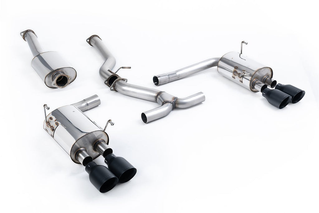 Milltek Resonated Cat-Back Exhaust for Subaru Impreza WRX STi 2014-2021, Cerakote Black Tips