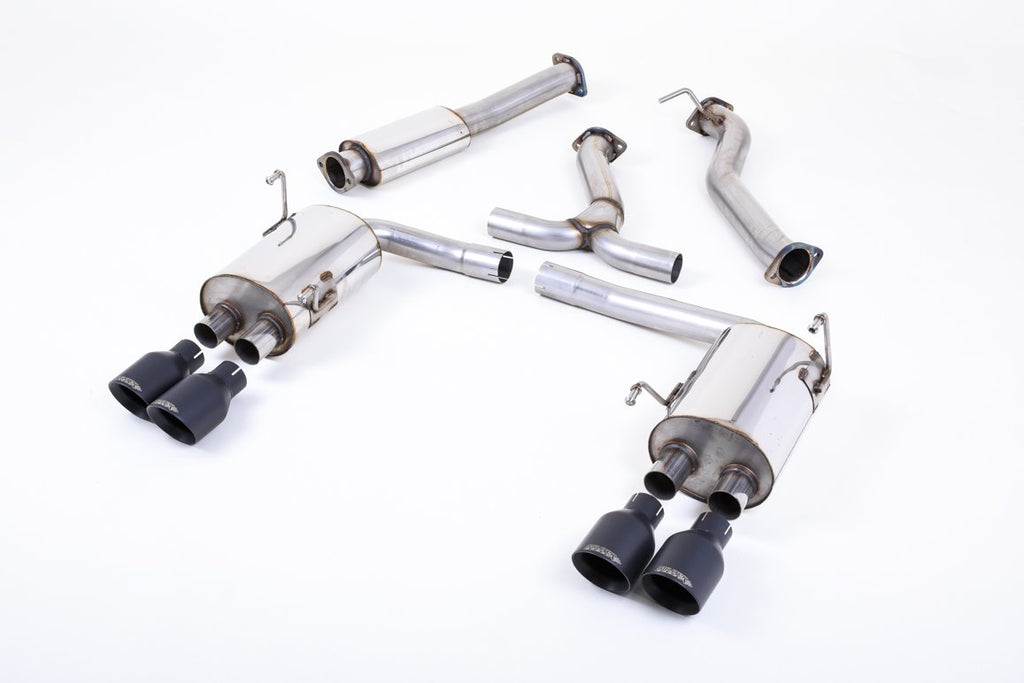 Milltek Resonated Cat-Back Exhaust for Subaru Impreza WRX STi 2014-2021, Cerakote Black Tips (SSXSB50)