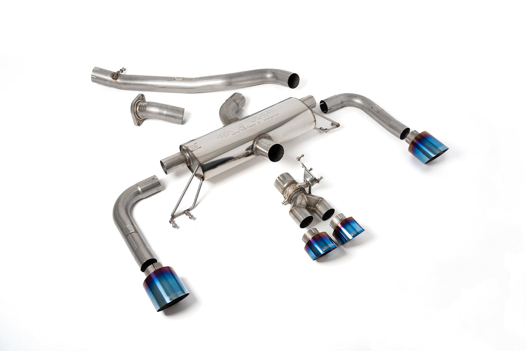 Milltek Valved Non-Resonated Cat-Back Exhaust for Toyota GR Corolla, Burnt Titanium Tips