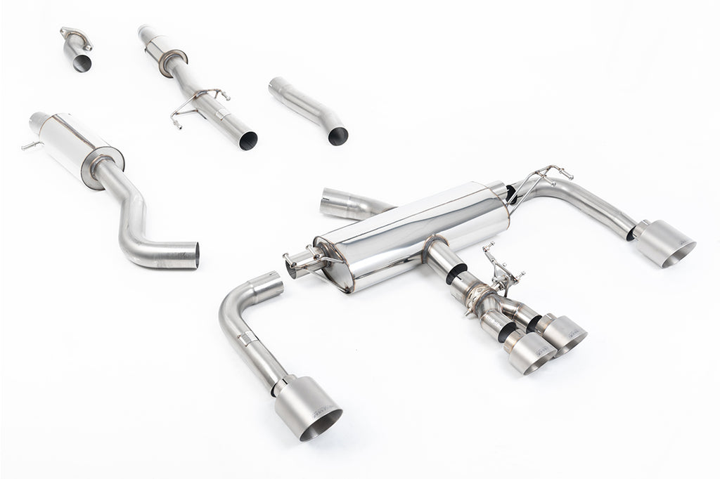 Milltek Valved Resonated Cat-Back Exhaust for Toyota GR Corolla, Brushed Titanium Tips (SSXTY161)