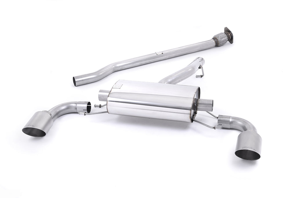 Milltek Non-Resonated Cat-Back Exhaust for Toyota GR86, Brushed Titanium Tips