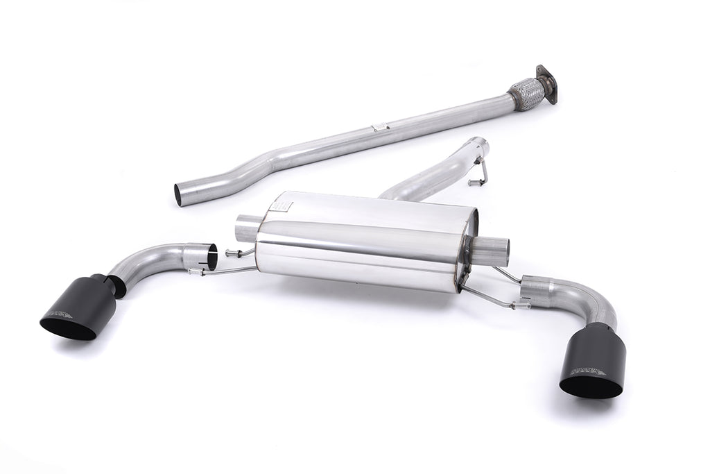 Milltek Non-Resonated Cat-Back Exhaust for Toyota GR86, Cerakote Black Tips