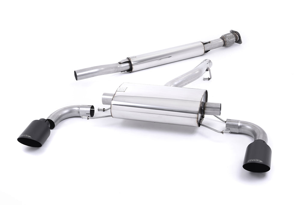 Milltek Resonated Cat-Back Exhaust for Toyota GR86, Cerakote Black Tips