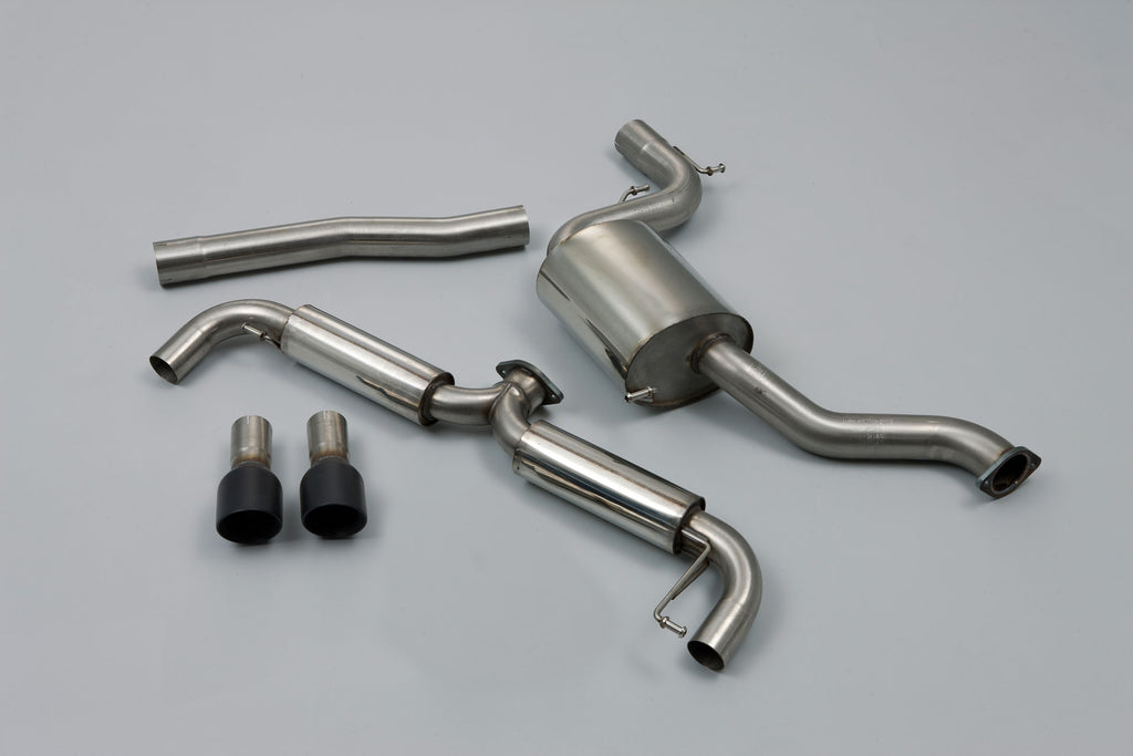 Milltek Resonated Race Cat-Back Exhaust for VW Golf MK6 GTI, Cerakote Black Tips