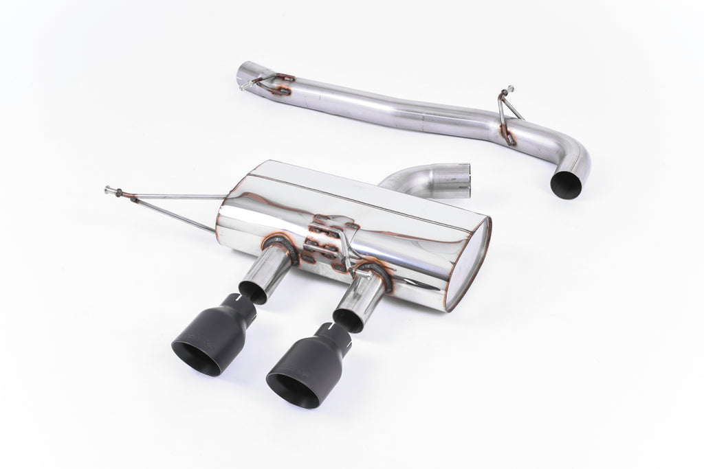 Milltek Non-Resonated Race Cat-Back Exhaust for VW Golf R MK6, Cerakote Black Tips