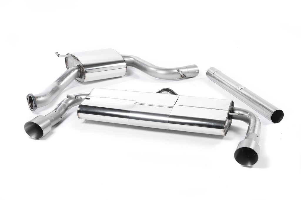 Milltek Resonated Cat-Back Exhaust for VW Golf GTI MK7, Brushed Titanium Tips
