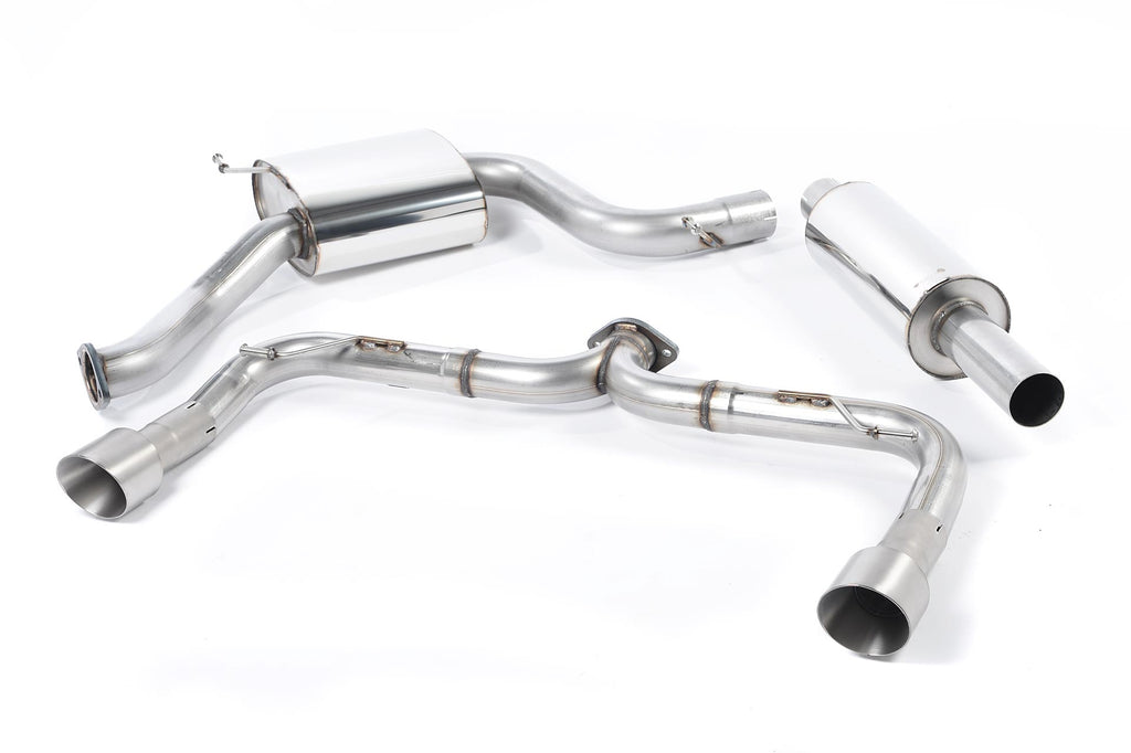 Milltek Non-Resonated Cat-Back Exhaust for VW Golf GTI MK7, Brushed Titanium Tips