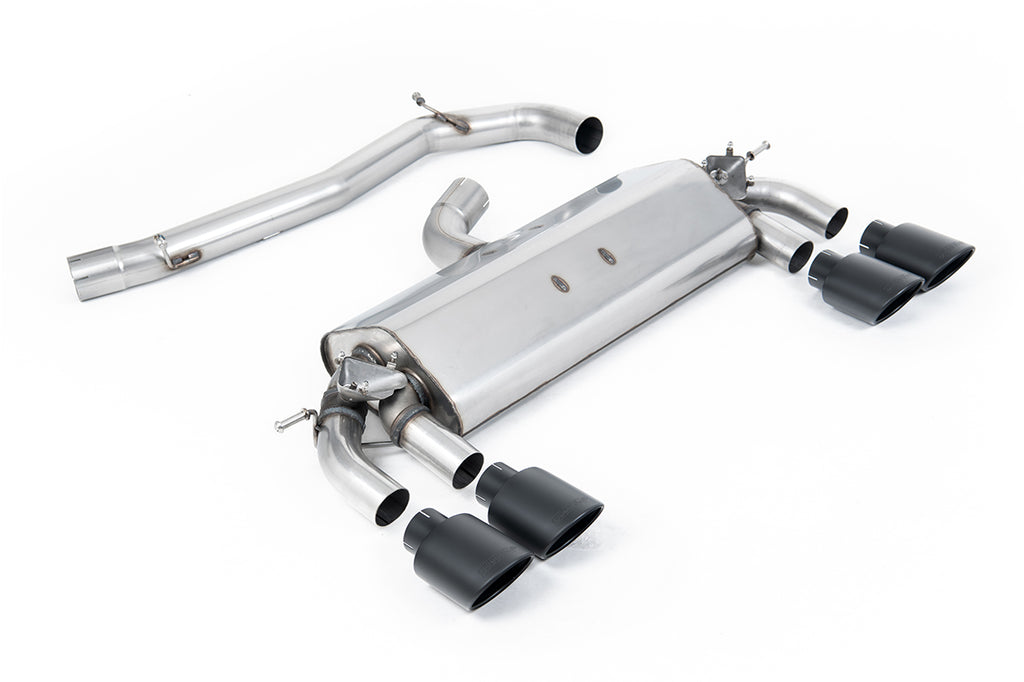 Milltek Non-Resonated Cat-Back Exhaust for VW Golf R MK7, Cerakote Black Tips