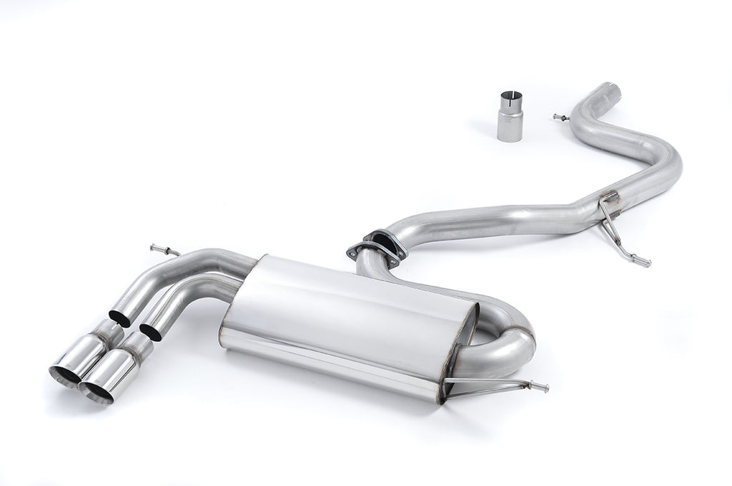 Milltek Non-Resonated Cat-Back Exhaust for Audi A3 8P / VW Golf MK5 GTI, Smaller Volume Rear Silencer & Polished Tips