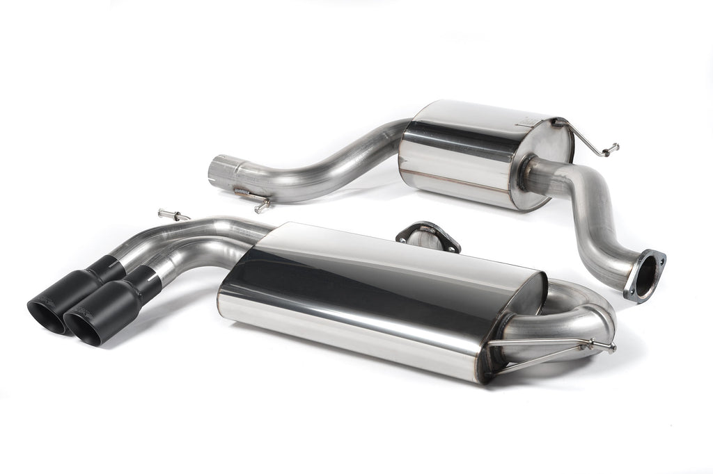 Milltek Resonated Race Cat-Back Exhaust for VW Golf MK5 GTI 2.0T, Cerakote Black Tips
