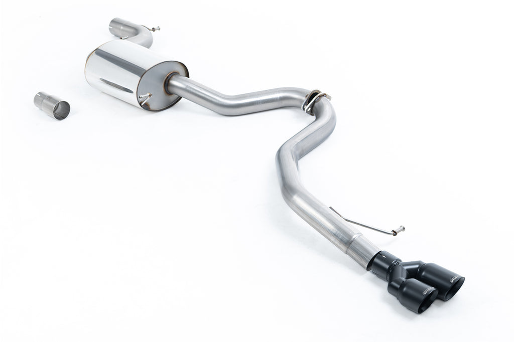 Milltek Resonated Cat-Back Exhaust for VW Jetta MK6 GLI, Cerakote Black Tips