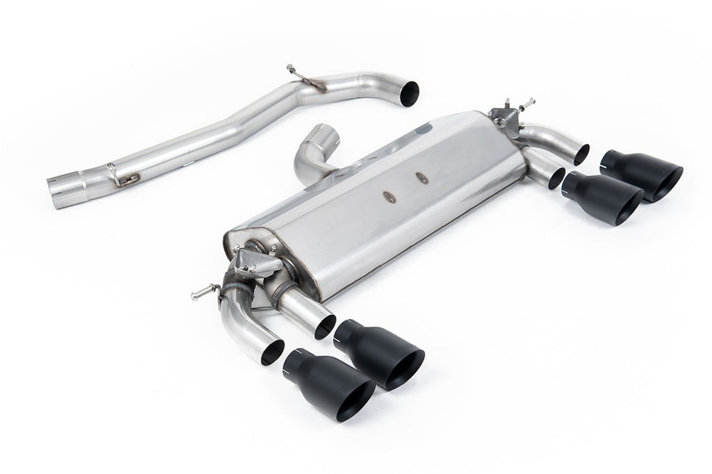 Milltek Non-Resonated Cat-Back Exhaust for VW Golf R MK7, Cerakote Black Tips (SSXVW404)