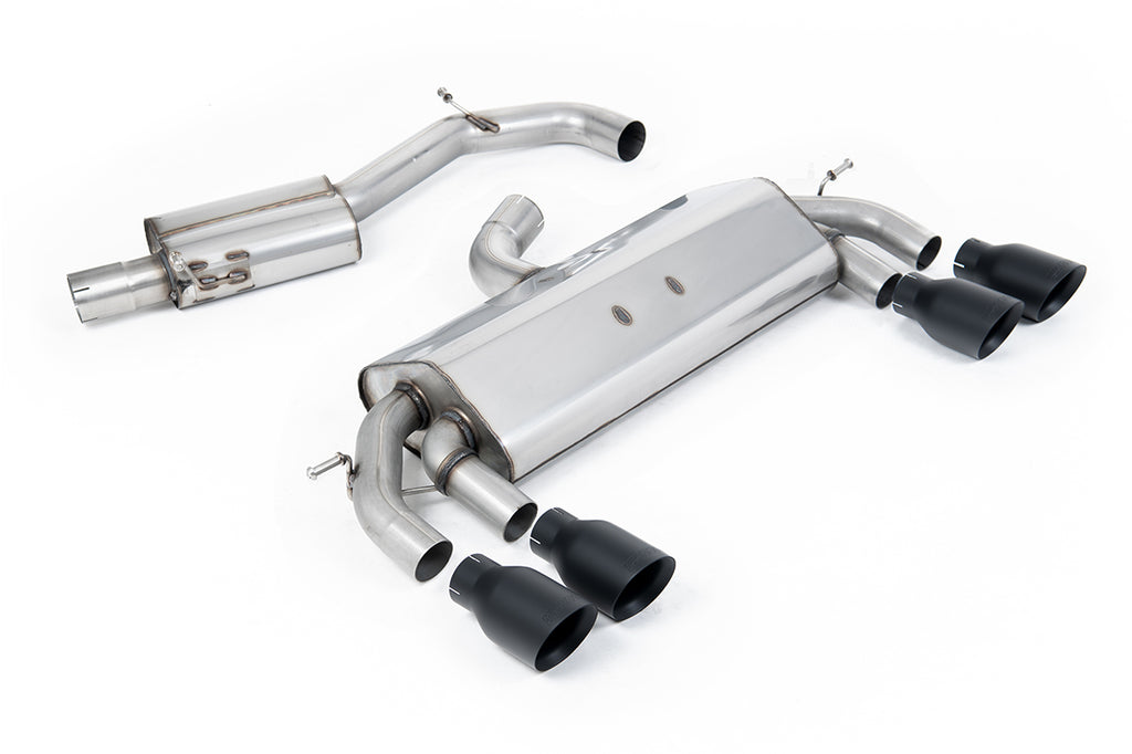 Milltek Resonated Race Cat-Back Exhaust for VW Golf R MK7, Cerakote Black Tips (SSXVW411)