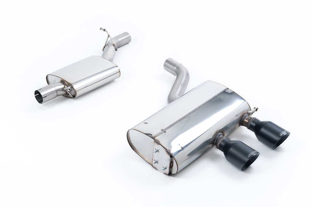 Milltek Resonated Cat-Back Exhaust for VW Golf MK5 R32, Cerakote Black Tips