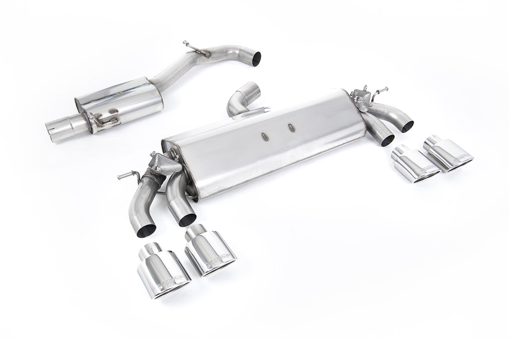Milltek Resonated Cat-Back Exhaust for VW Golf R MK7.5, Polished Tips