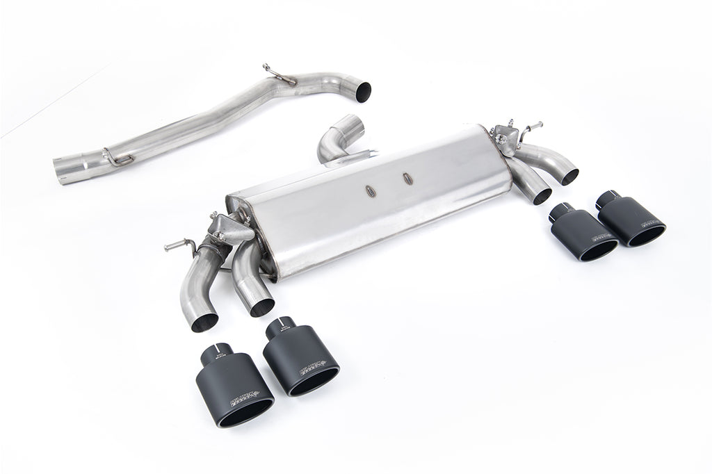 Milltek Non-Resonated GPF Back Exhaust for VW Golf MK7.5 R, Cerakote Black Tips