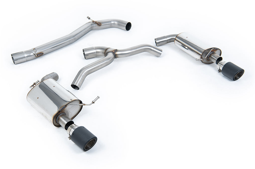Milltek Non-Resonated Cat-Back Exhaust for VW Golf MK7 2.0 TFSI, Carbon Fibre Tips