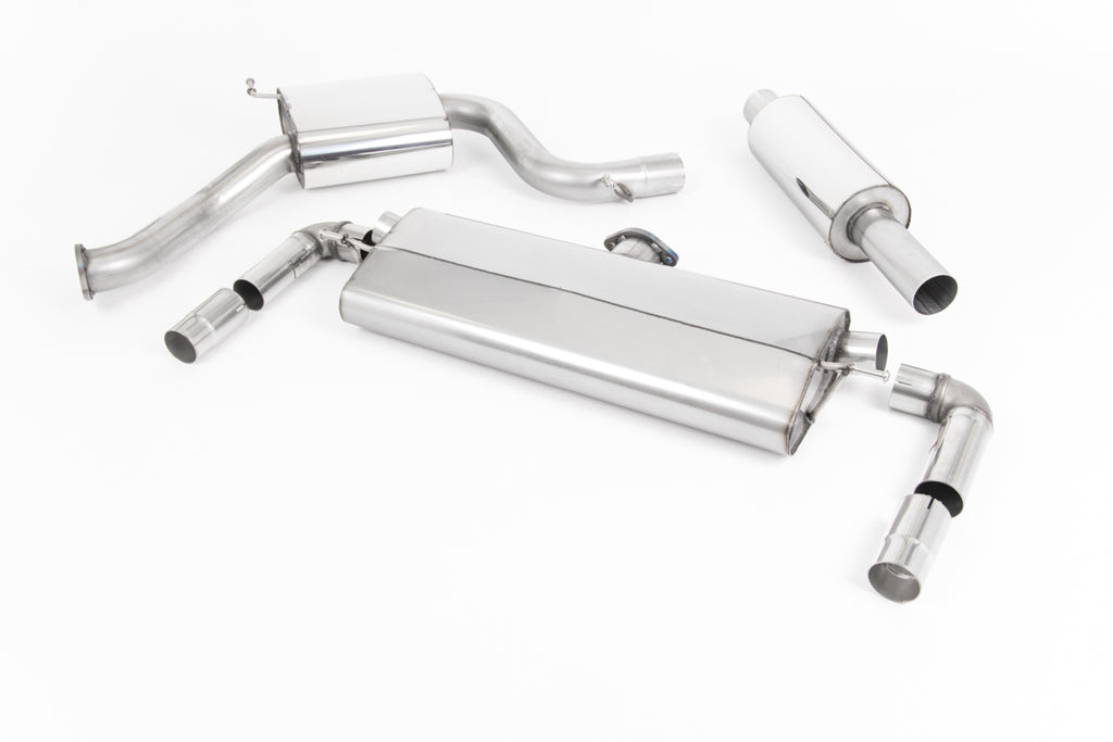 Milltek Resonated Cat-Back Exhaust for VW Golf MK7.5 GTI, Burnt Titanium Tips