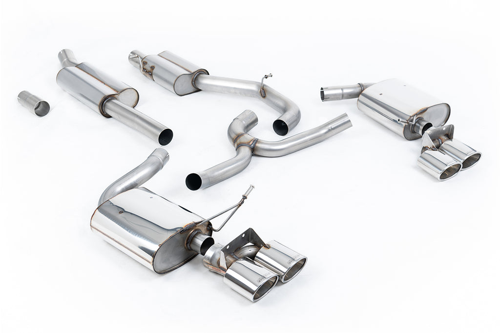 Milltek Resonated Cat-Back Exhaust for VW Golf R MK7.5 Estate, Polished Tips