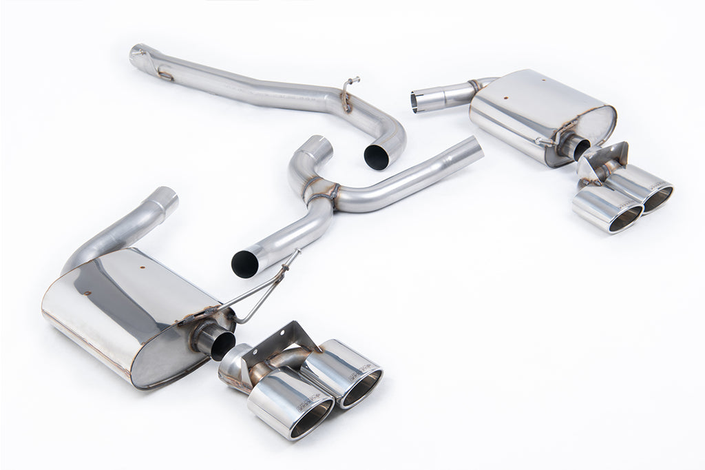 Milltek Non-Resonated Cat-Back Exhaust for VW Golf R MK7.5 Estate, Polished Tips