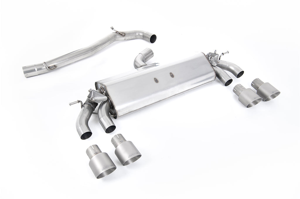 Milltek Non-Resonated GPF Back Exhaust for VW Golf MK7.5 R, Titanium GT-100 Round Tips