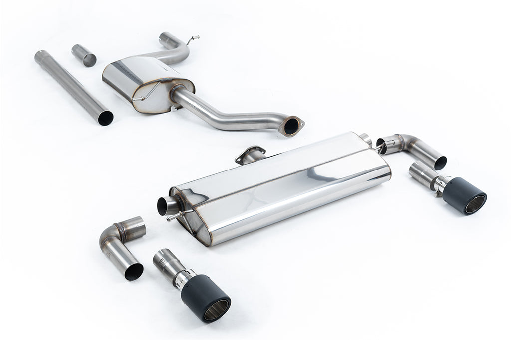 Milltek Resonated Cat-Back Exhaust for VW Golf MK7.5 GTI, Carbon Fibre Tips (SSXVW523)