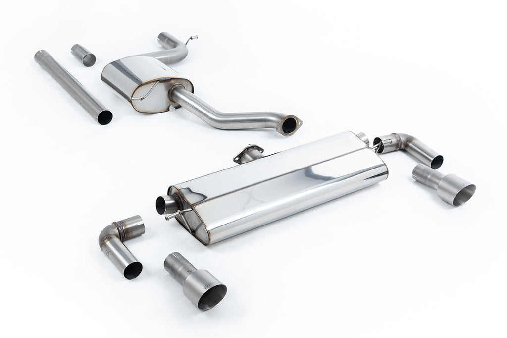 Milltek Resonated Cat-Back Exhaust for VW Golf MK7.5 GTI, Brushed Titanium Tips (SSXVW525)
