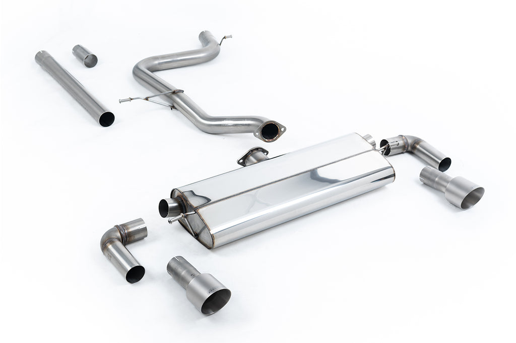 Milltek Non-Resonated Cat-Back Exhaust for VW Golf MK7.5 1.5 TSI Evo GT/R, Line-Brushed Titanium Tips