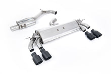 Load image into Gallery viewer, Milltek Resonated Cat-Back Exhaust for VW Golf R MK7.5, Cerakote Black Tips (SSXVW578)