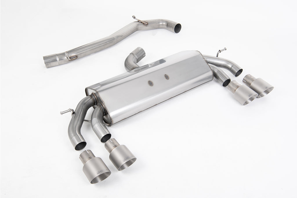 Milltek Non-Resonated Race Cat-Back Exhaust for VW Golf R MK7.5, Titanium GT-100 Round Tips