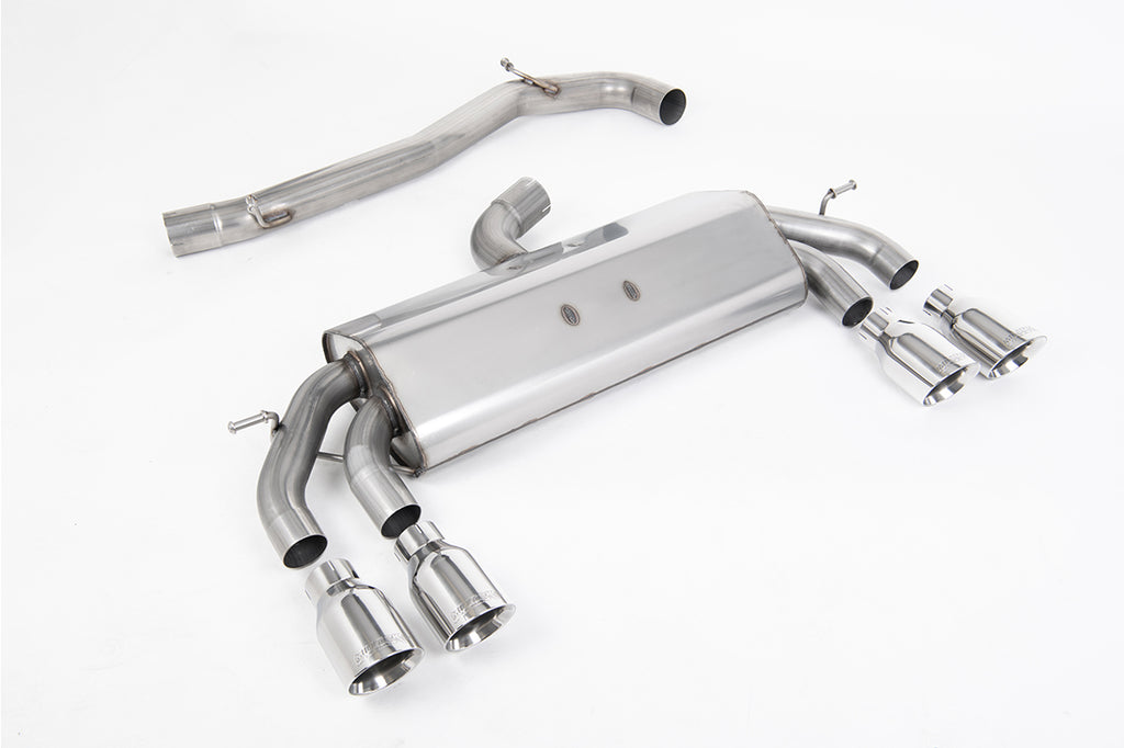 Milltek Non-Resonated Race Cat-Back Exhaust for VW Golf R MK7.5, Polished GT-100 Round Tips