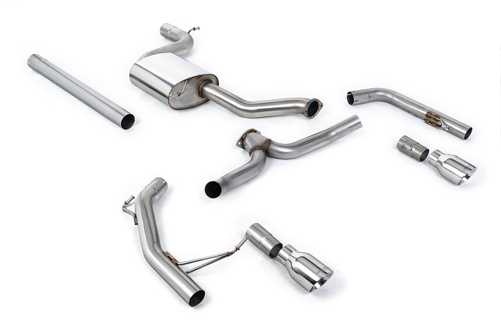 Milltek Non-Resonated Cat-Back Exhaust for VW Jetta MK7 GLI 2.0T, GT-100 Polished Tips