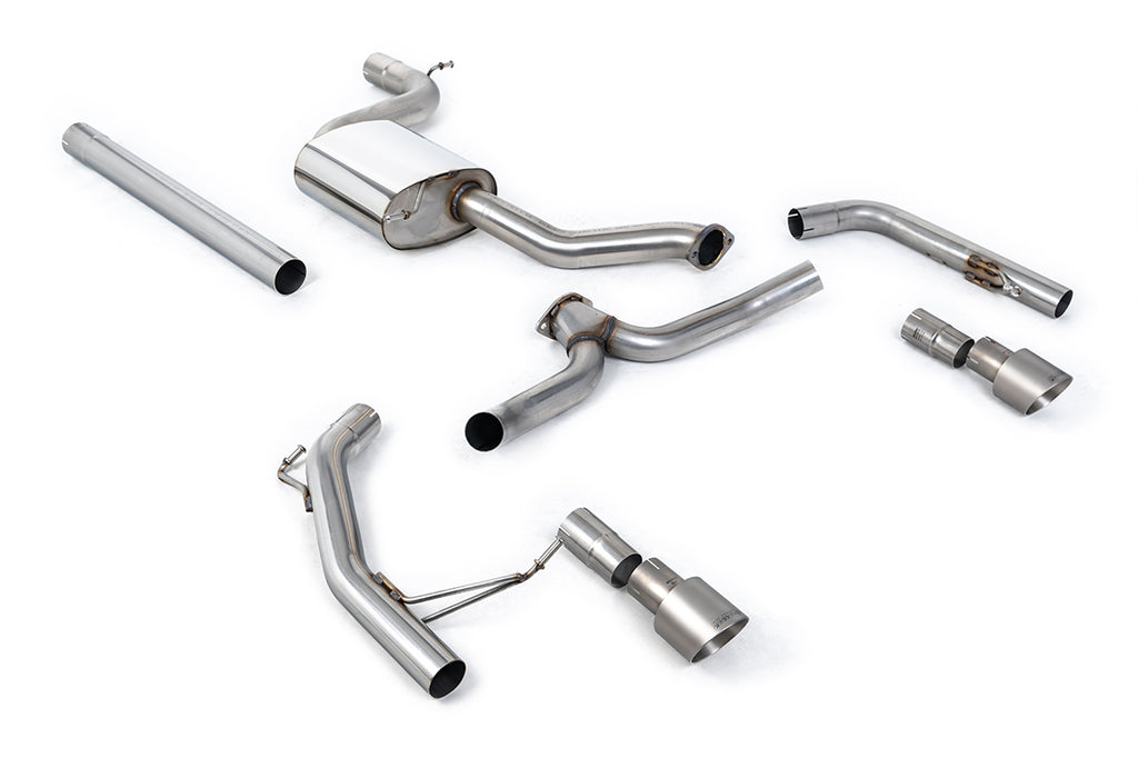 Milltek Non-Resonated Cat-Back Exhaust for VW Jetta MK7 GLI 2.0T, GT-100 Titanium Tips