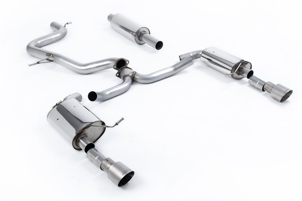 Milltek Resonated Cat-Back Exhaust for VW Jetta MK7 GLI 2.0T, GT-100 Titanium Tips