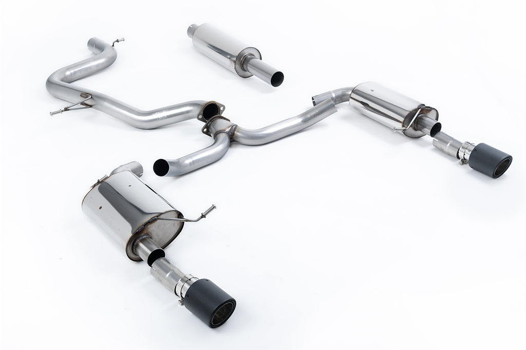 Milltek Resonated Cat-Back Exhaust for VW Jetta MK7 GLI 2.0T, JET-100 Carbon Tips