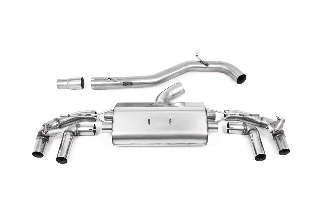 Milltek 80mm Road+ OPF Back Exhaust for VW Golf R MK8, Polished Tips