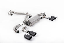 Load image into Gallery viewer, Milltek 80mm Valved Non-Resonated Race Cat-Back Exhaust for VW Golf R MK7.5, Cerakote Black Oval Tips
