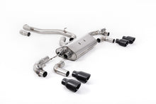 Load image into Gallery viewer, Milltek 80mm Valved Non-Resonated Race Cat-Back Exhaust for VW Golf R MK7.5, Cerakote Black Tips