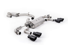 Load image into Gallery viewer, Milltek 80mm Valved Resonated Race Cat-Back Exhaust for VW Golf R MK7.5, Cerakote Black Tips