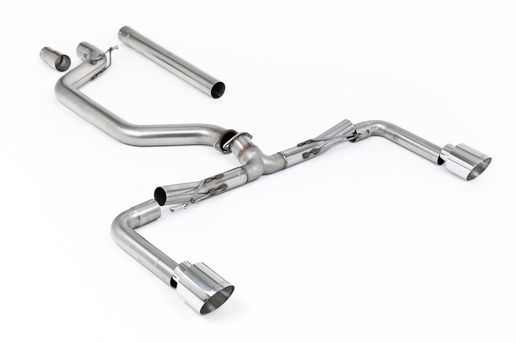 Milltek 80mm Non-Resonated Race Cat-Back Exhaust for VW Golf MK8 GTI, Polished Tips