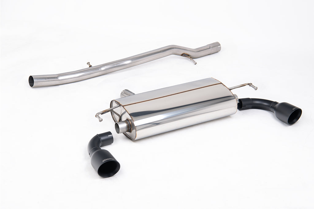 Milltek Non-Resonated Cat-Back Exhaust for VW Golf MK4 R32, Cerakote Black Tips