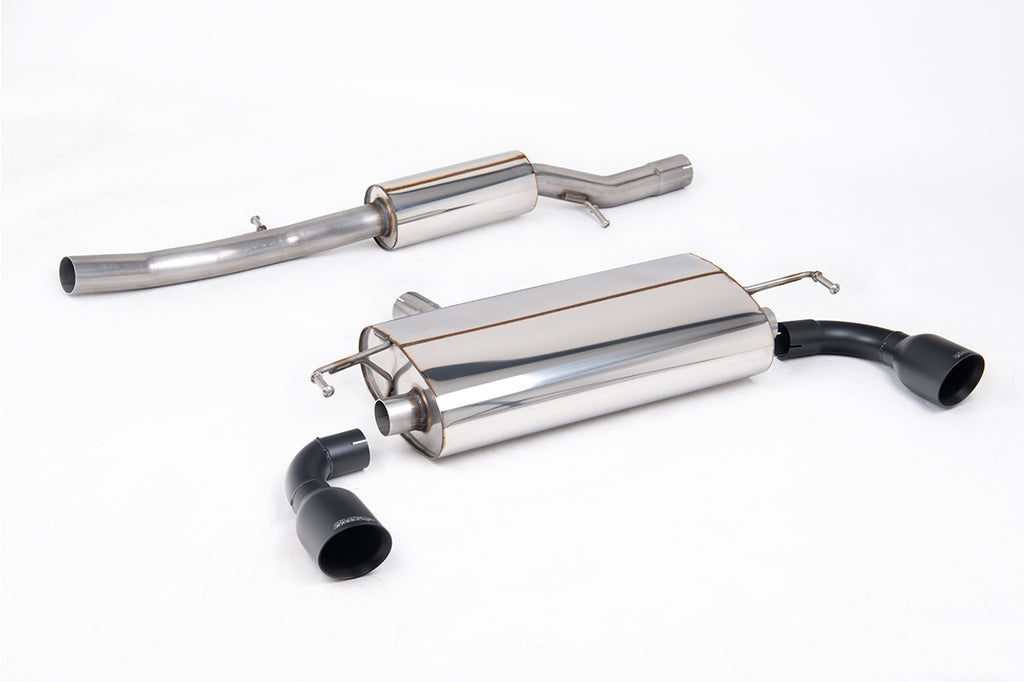 Milltek Resonated Cat-Back Exhaust for VW Golf MK4 R32, Cerakote Black Tips