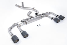 Load image into Gallery viewer, Milltek 80mm Non-Resonated Race Cat-Back Exhaust for VW Golf R MK8, Carbon Fibre Tips
