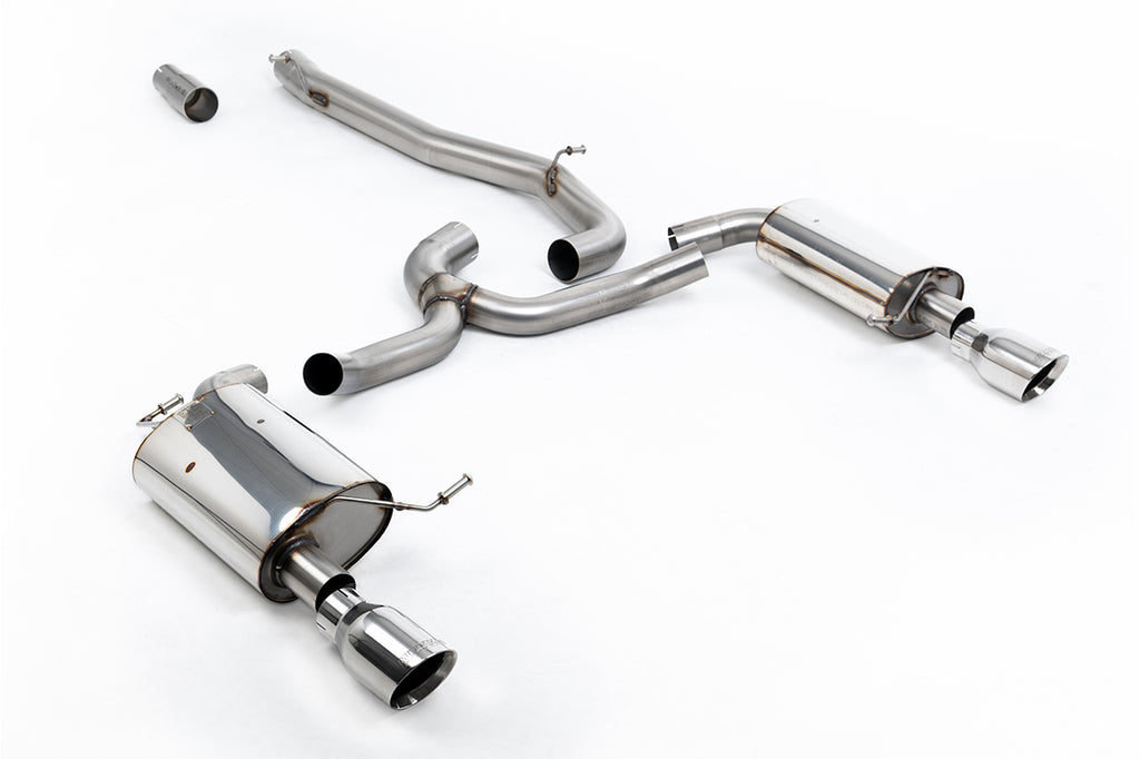 Milltek Non-Resonated Cat-Back Exhaust for VW Golf MK7 Alltrack 1.8TSI, Polished Tips